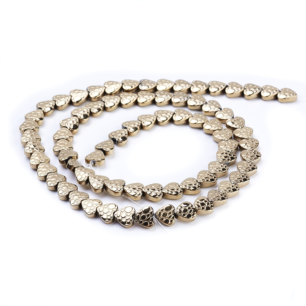 Hematit electroplacat bronz-antic, inima 6x6x2mm-sir 75buc 1 buc