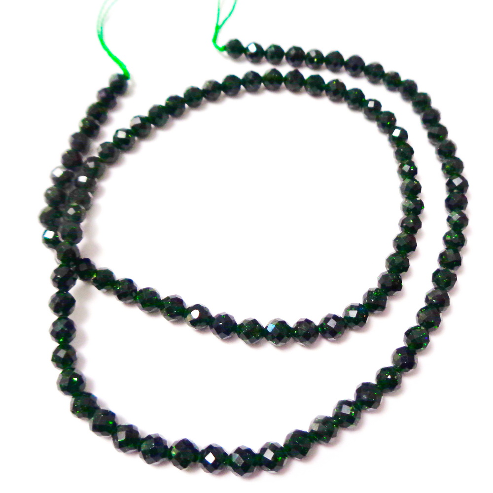 Piatra soarelui verde, fatetata, 4mm-sir 93 buc 1 buc