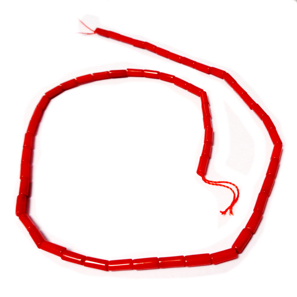 Coral rosu, tubular, 7x3mm-sir 57 buc 1 buc