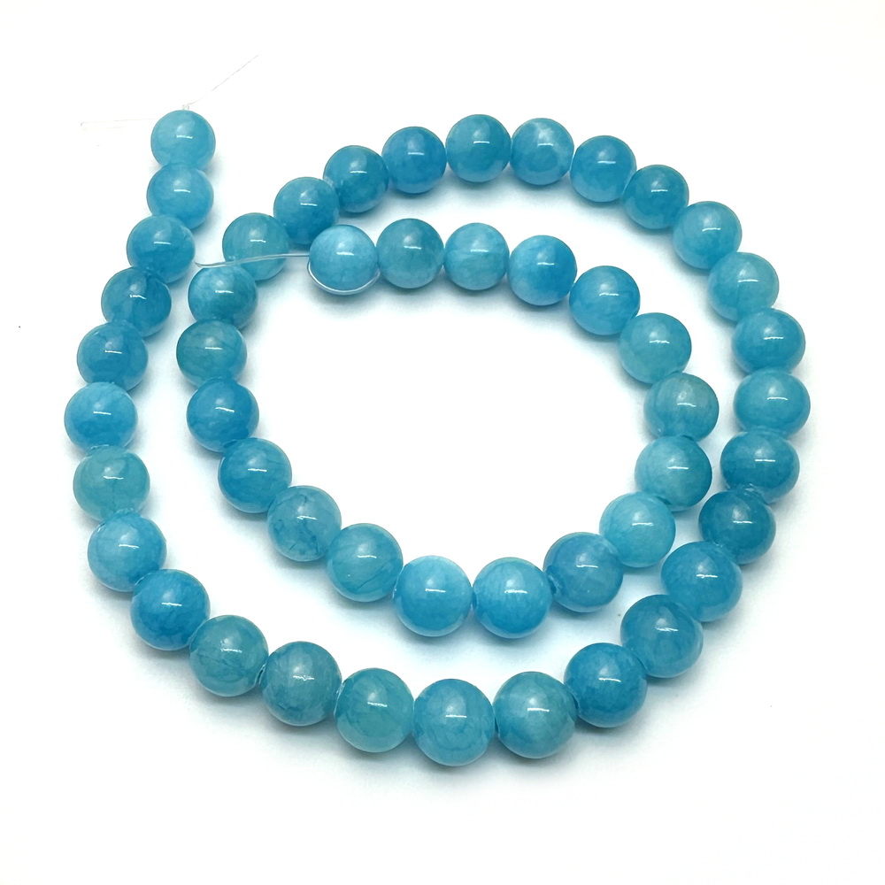 Jad sferic turcoaz, 8mm-sir 48 buc 1 buc
