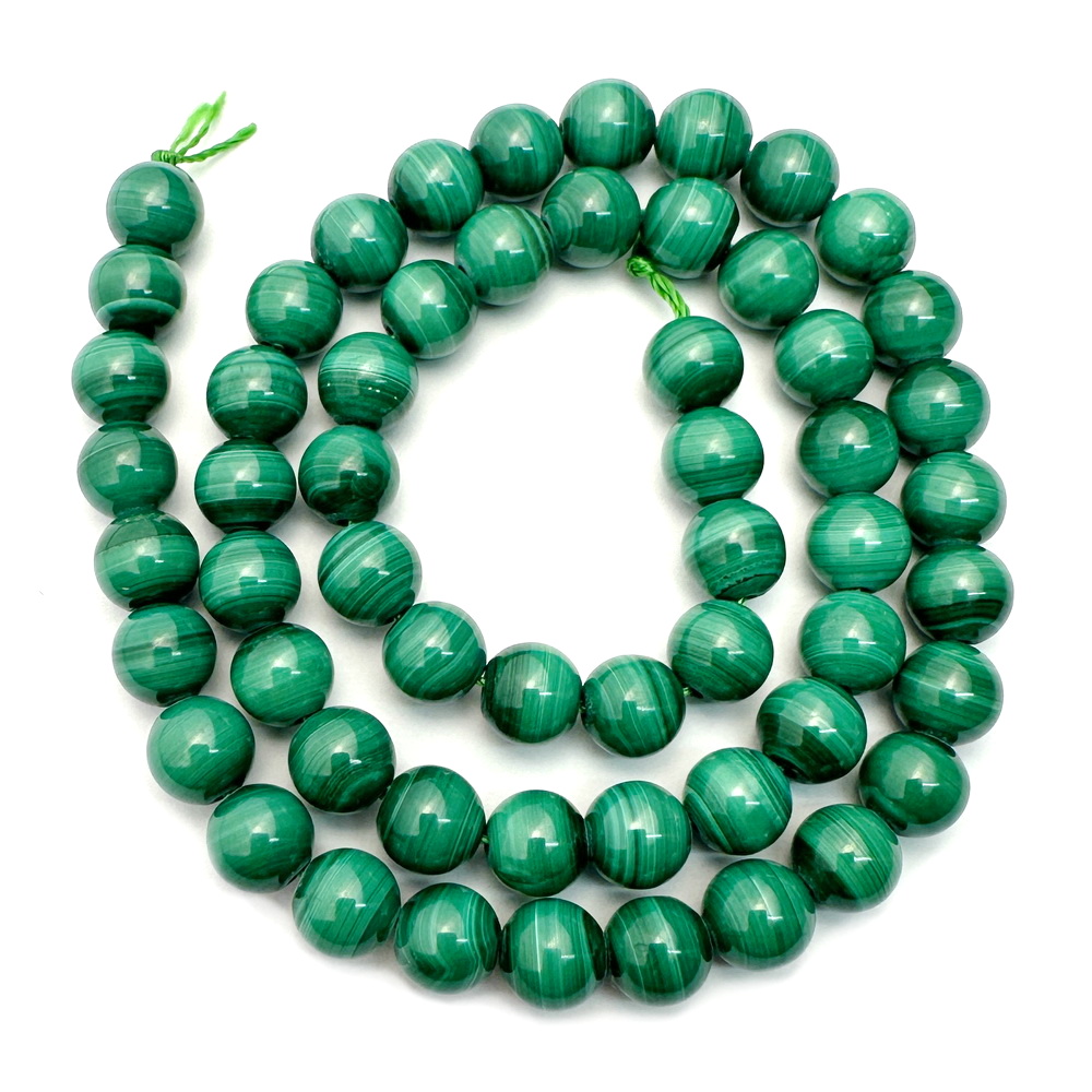Malachit natural 7.2mm-sir 55 buc 1 buc
