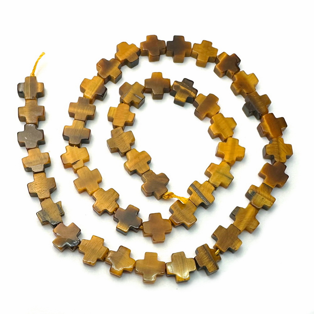 Ochi de tigru, cruce 8x8x3mm-sir 47 buc 1 buc