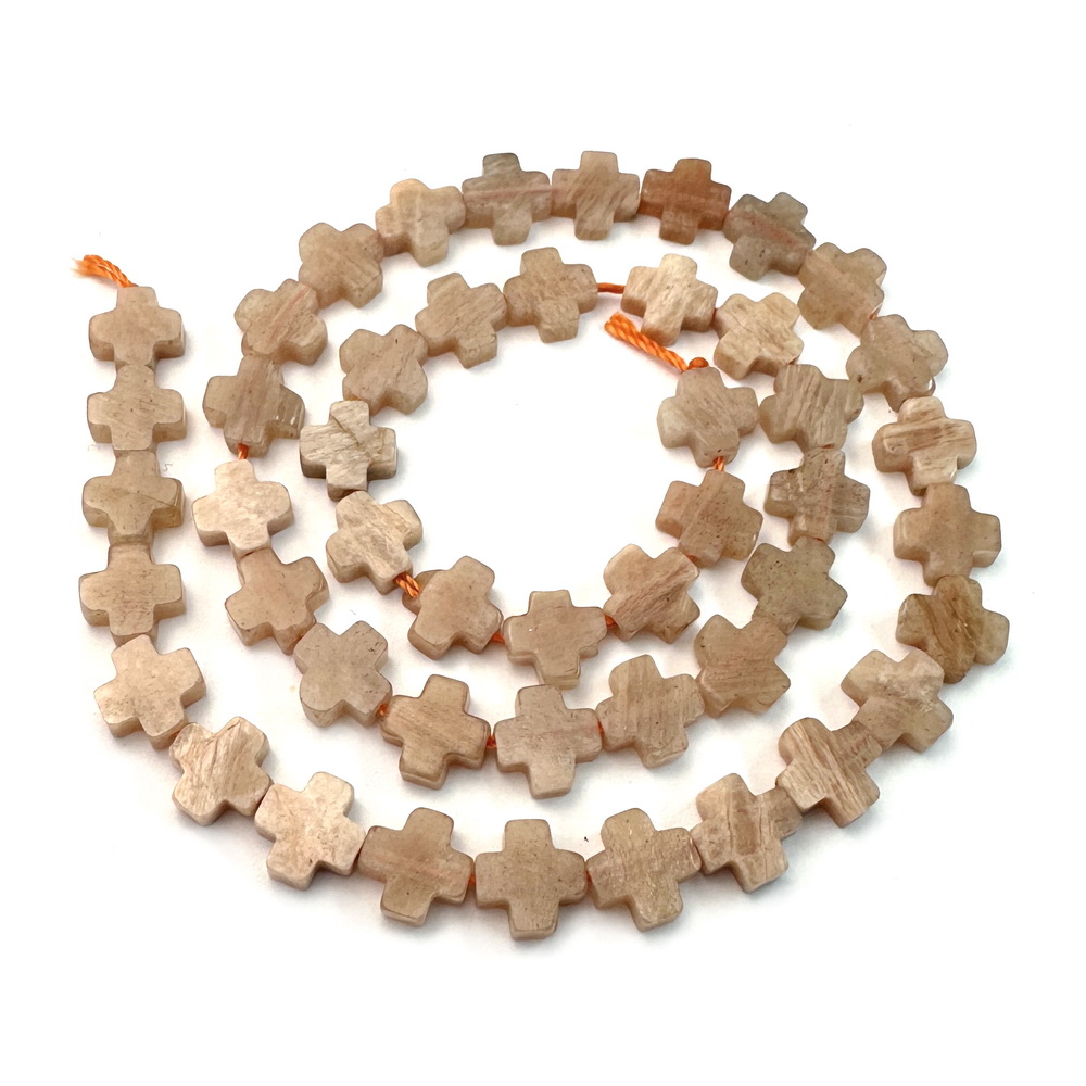 Piatra lunii, cruce 8x8x3mm-sir 47 buc 1 buc