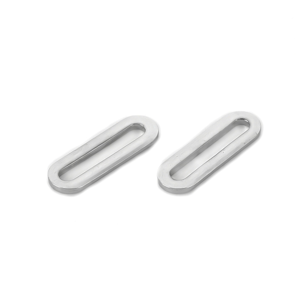 Conector/link otel inoxidabil 201, oval, plat, 14x5x1mm 1 buc