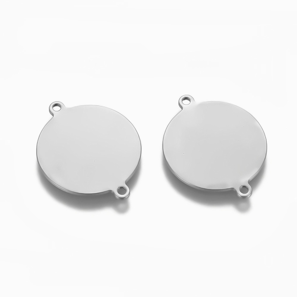Conector/link otel inoxidabil 201, rotund, 25x20x1mm 1 buc