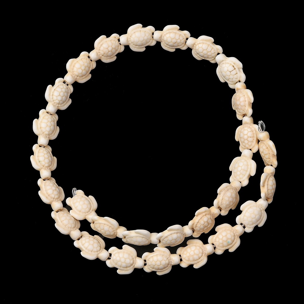 Turcoaz crem, broasca testoasa 14x11x5.5mm-sir 23 buc 1 buc