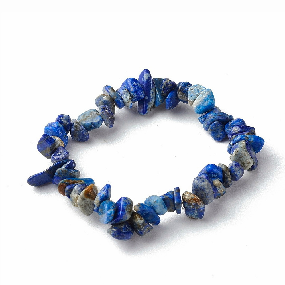 Bratara chips Lapis Lazuli pe elastic-interior 5cm 1 buc