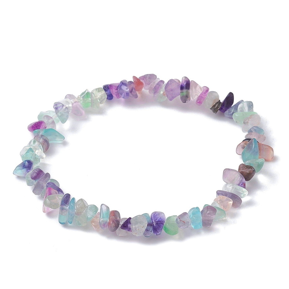 Bratara chips fluorit pe elastic-interior 5cm 1 buc