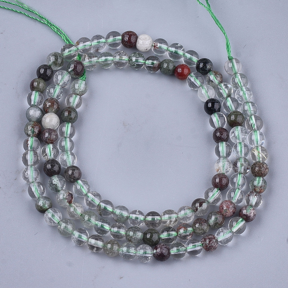 Cuart lodolit verde,  4mm-sir 84 buc 1 buc