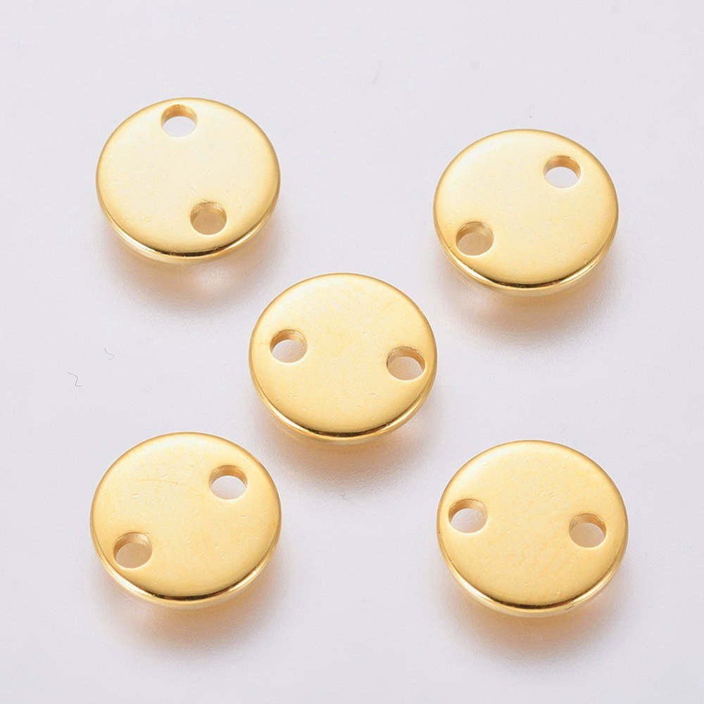 Conector/link otel inoxidabil 304, auriu, 8x1mm 1 buc