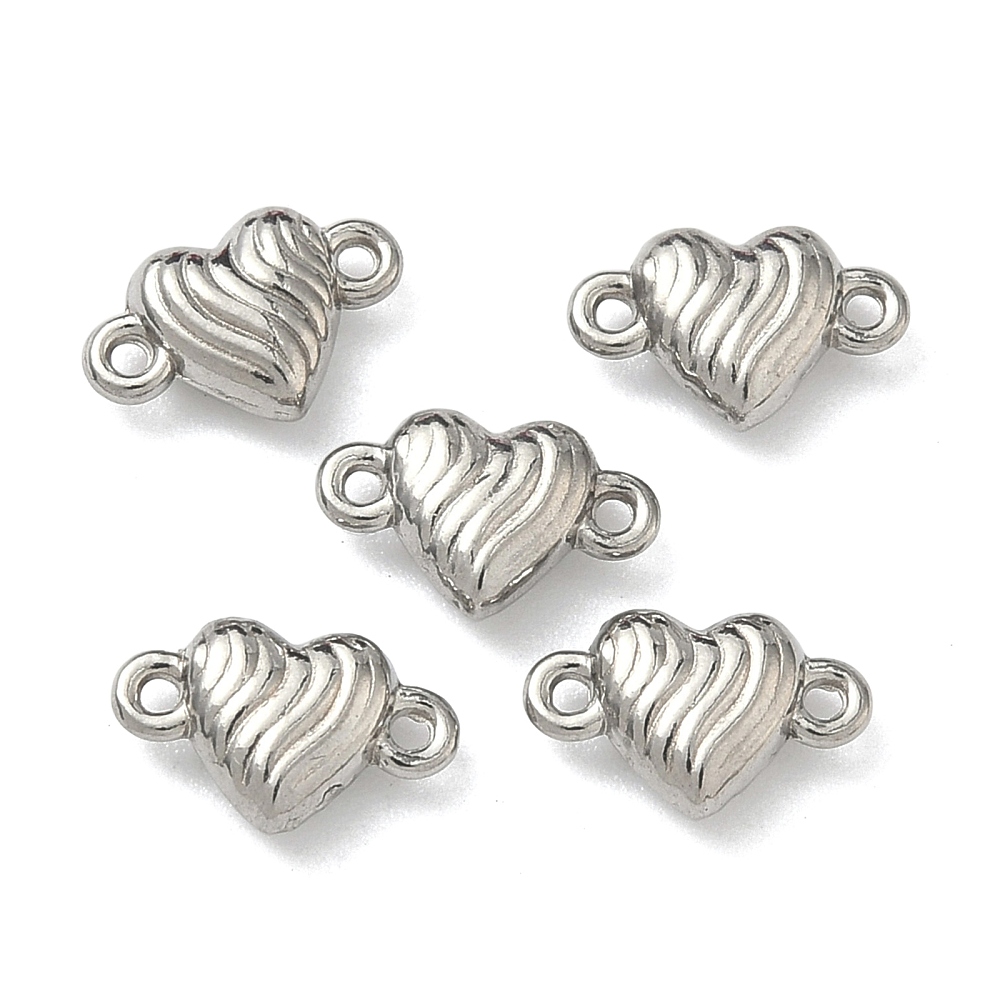 Conector/link otel inoxidabil 304, inima 10x6x2.5mm 1 buc