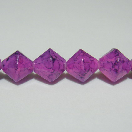 Margele sticla biconice fucsia, 10mm