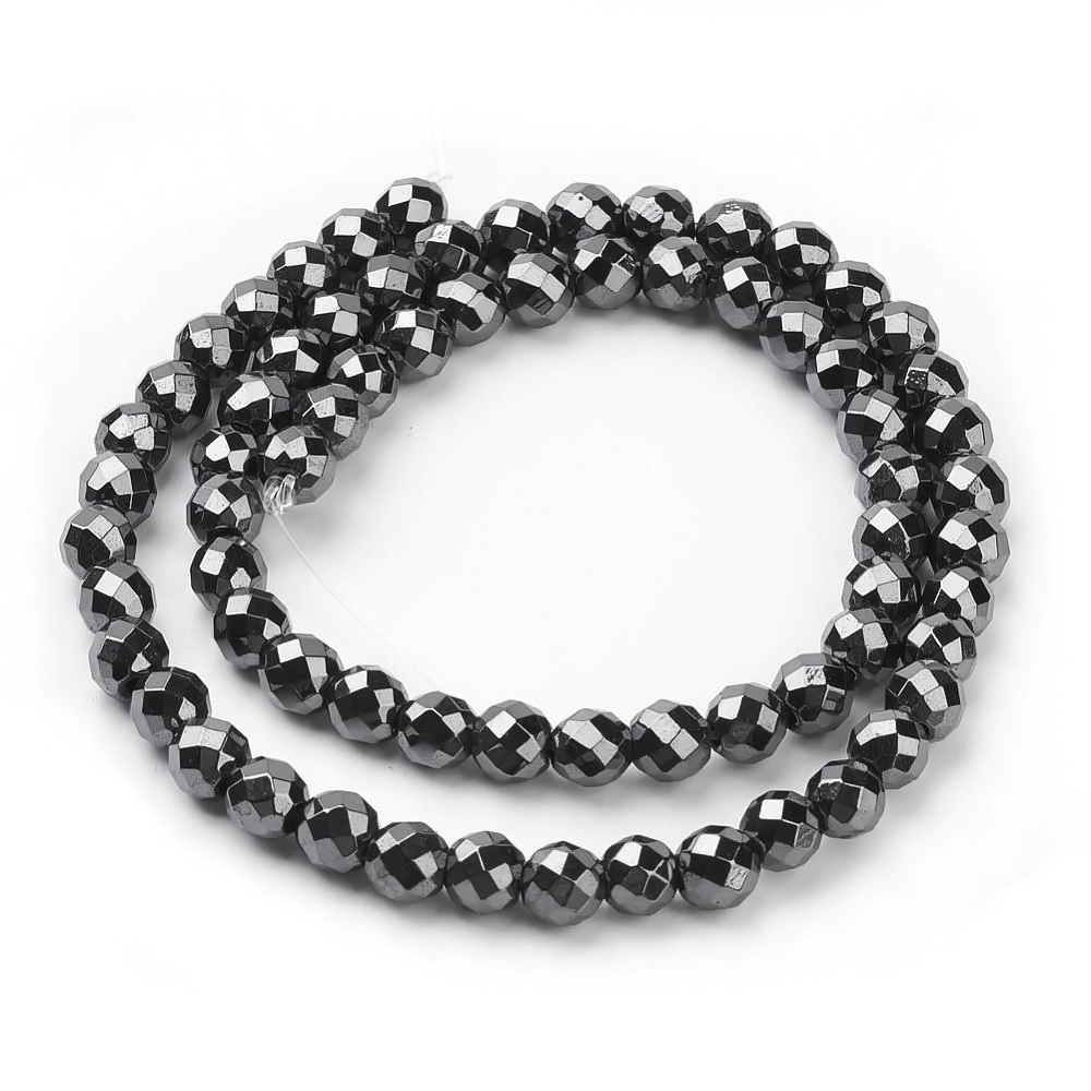 Hematit magnetic, fatetat, 4 mm-sir 103 buc 1 buc