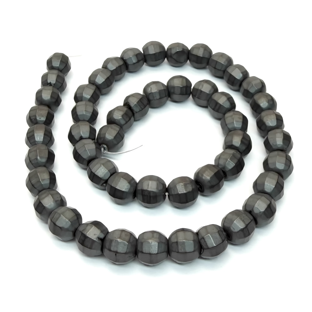 Hematit mat, fatetat, 8mm-sir 48 buc 1 buc