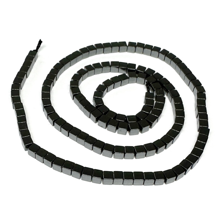 Hematit negru, cubic, 3x3x3mm-sir 126 buc 1 buc