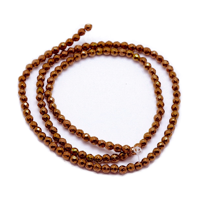 Hematit fatetat, rosu-cupru, 3mm-sir 136 buc 1 buc