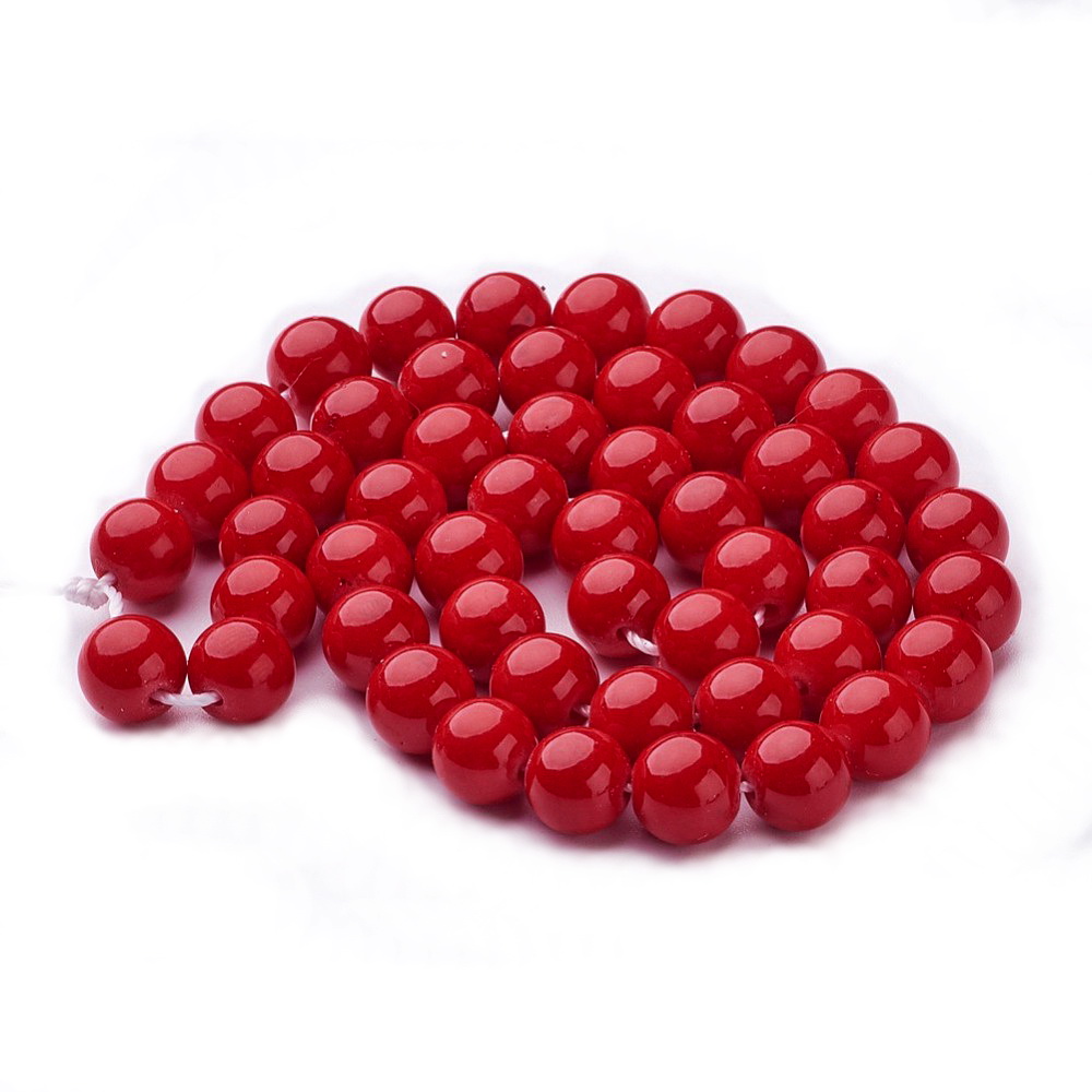 Jad sferic rosu 8mm-sir 46 buc 1 buc