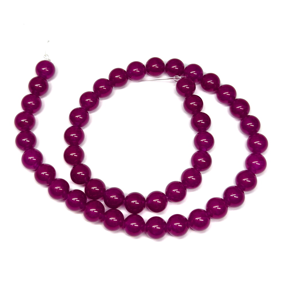 Jad translucid, visiniu, 8mm-sir 46 buc 1 buc
