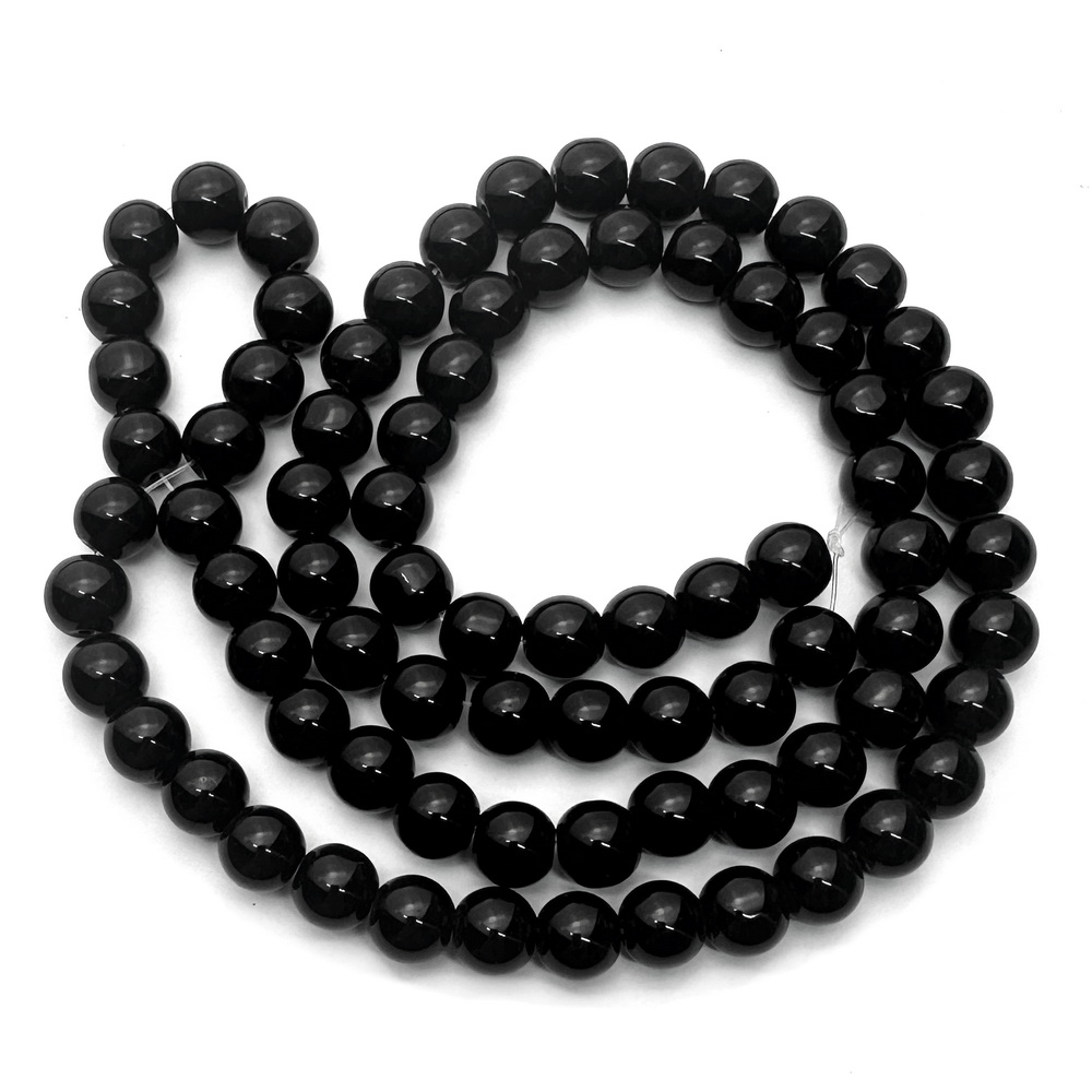 Perle sticla negre 10mm-sir 80 buc 1 buc