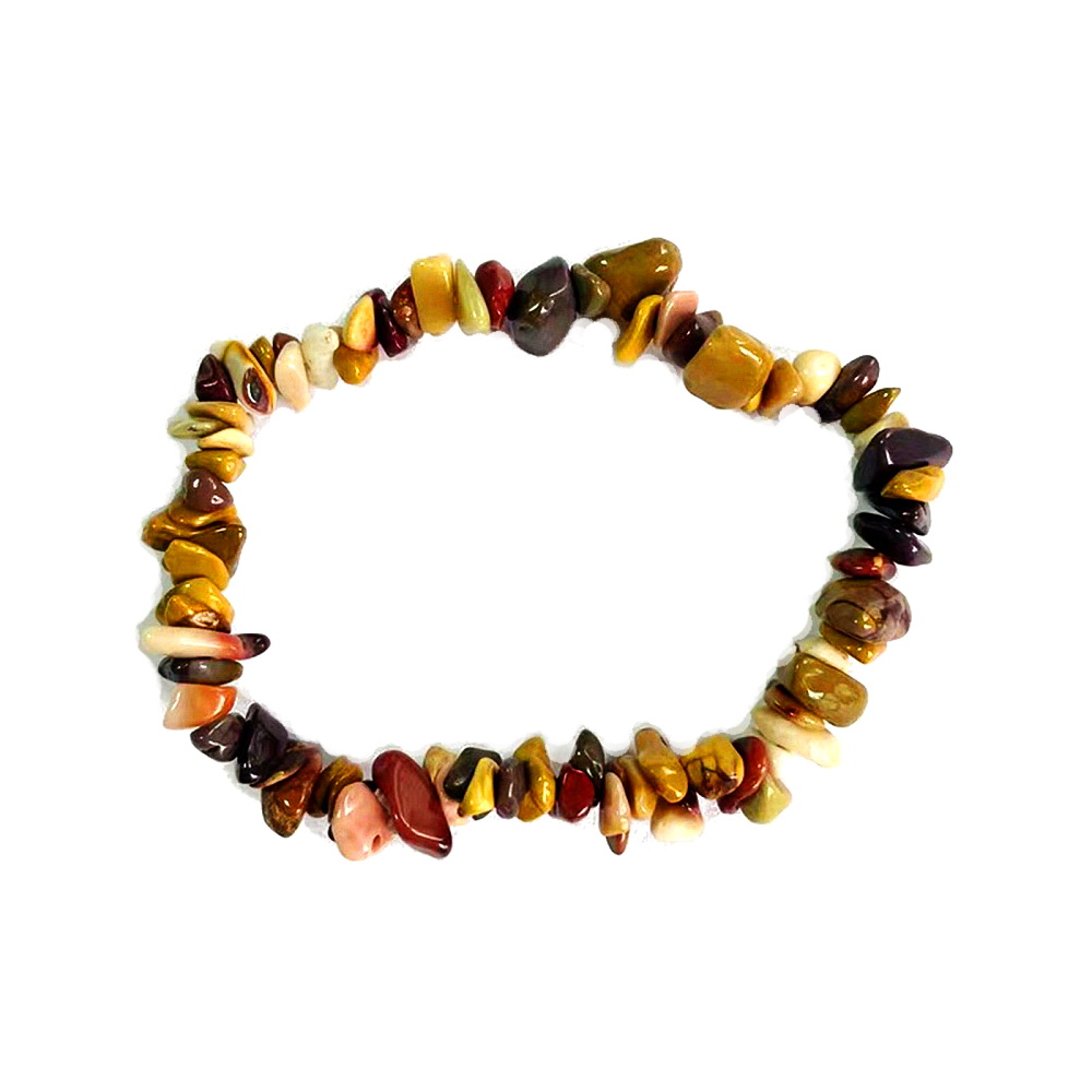 Bratara chips mookaite, pe elastic-interior 5.5cm 1 buc