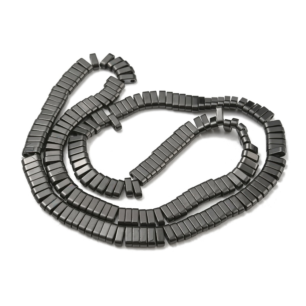 Hematit negru cu 2 orificii, 6x2x3mm-sir 181buc 1 buc