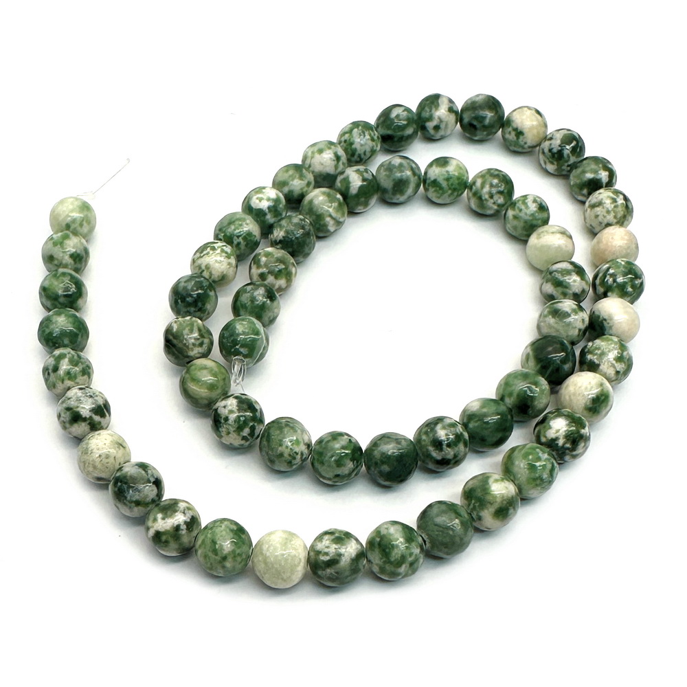 Jasp verde cu alb, 6mm-sir 59 bus 1 buc