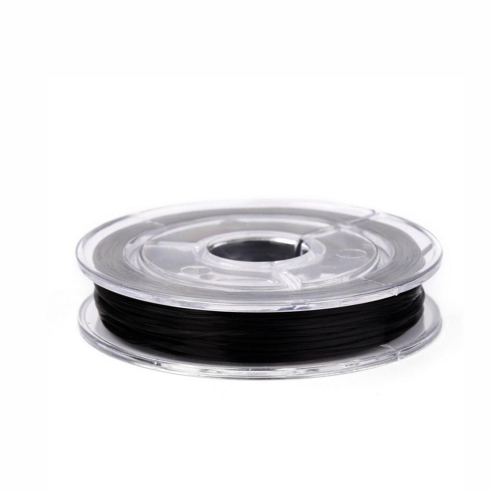 Elastic plat japonez, pt. margele de nisip, negru, grosime 0.38mm-bobina 10m 1 buc