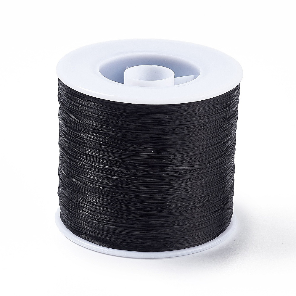 Elastic plat negru, pt.margele de nisip, grosime 0.2mm-bobina 400m 1 buc