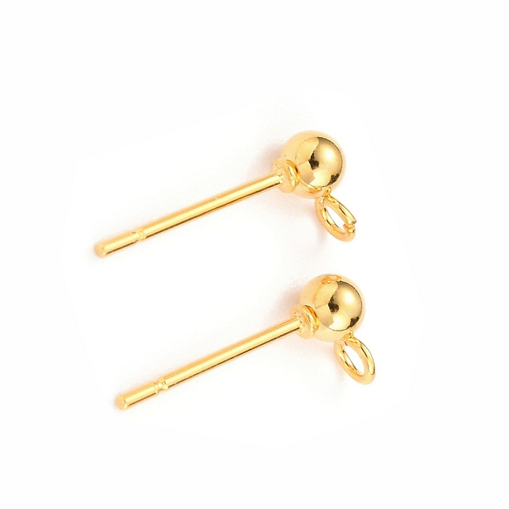 Tortite cercei otel inoxidabil 316L,  placate cu aur 18k,  15x5x3mm 1 buc