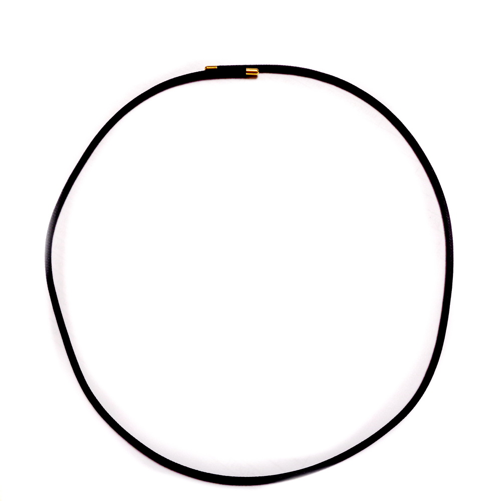 Baza colier, magnetica, in matase neagra, lungime 41cm, grosime 2.2mm 1 buc
