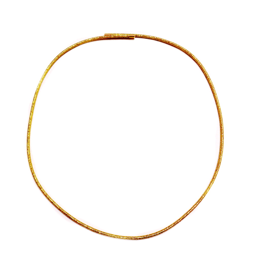 Baza colier, magnetica, cu lurex auriu, lungime 41cm, grosime 2.2mm 1 buc