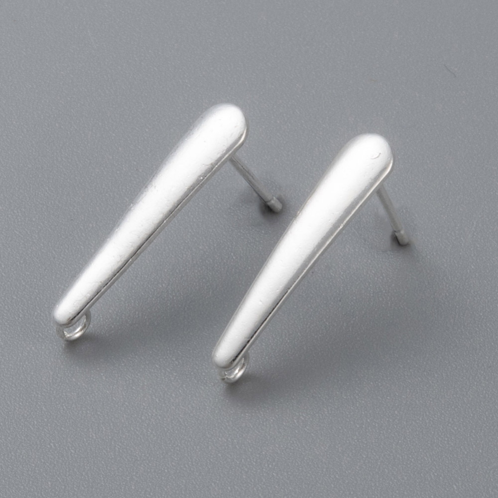Tortite cercei otel inoxidabil 304, argintii, 19x14x3.5mm 2 buc