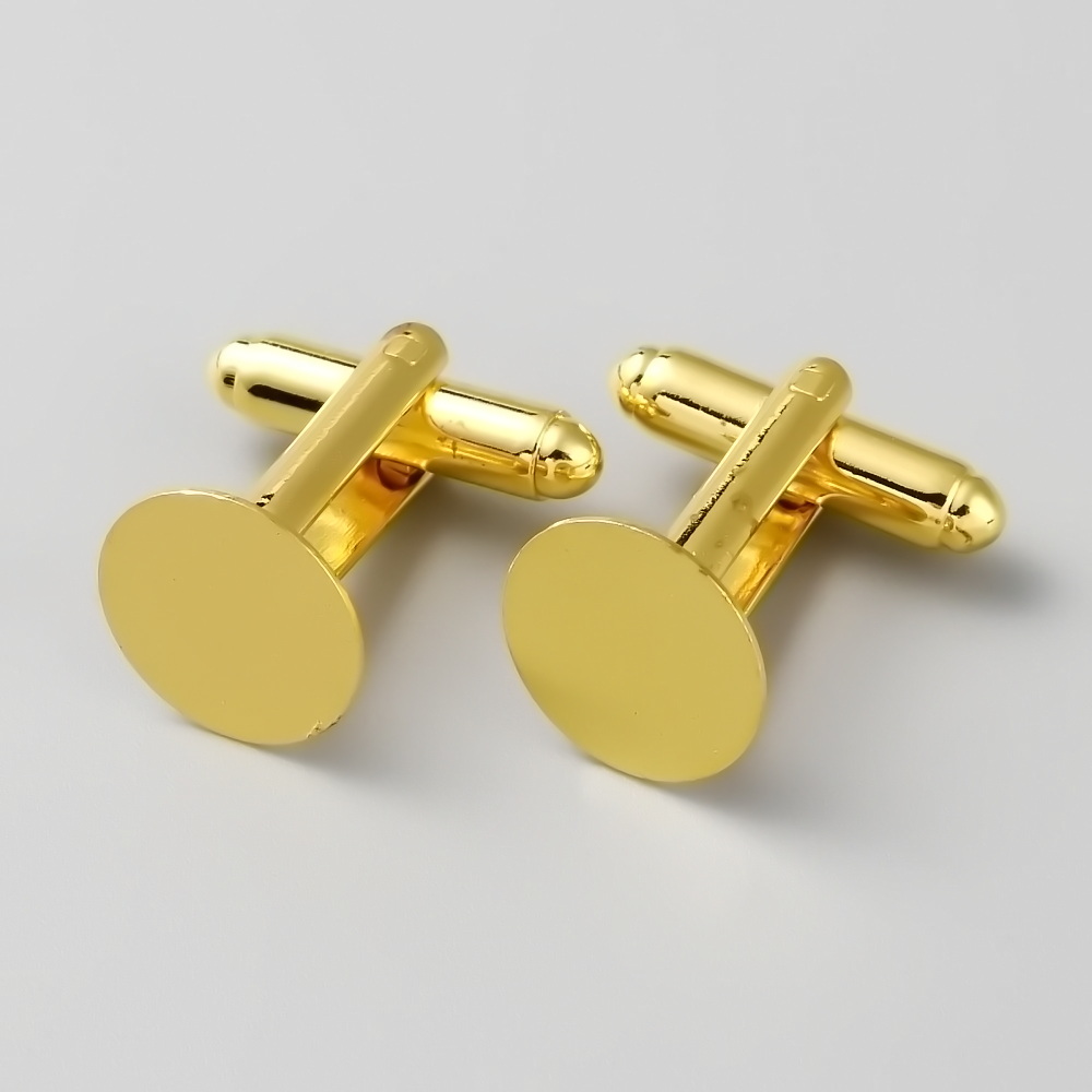 Buton metalic auriu, 19x17x10mm, platou 12mm 1 buc