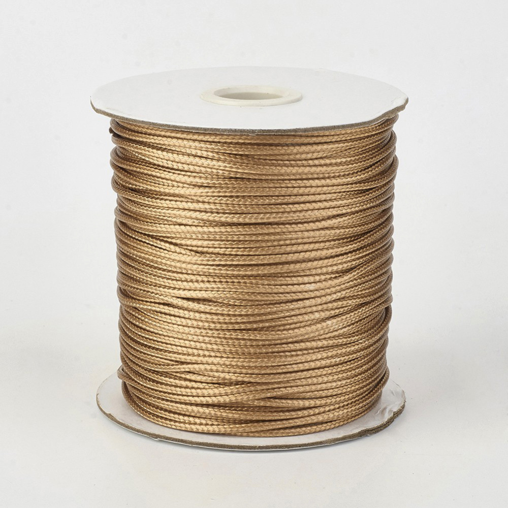 Snur poliester, cerat, bej 0.8mm-bobina 160m 1 buc