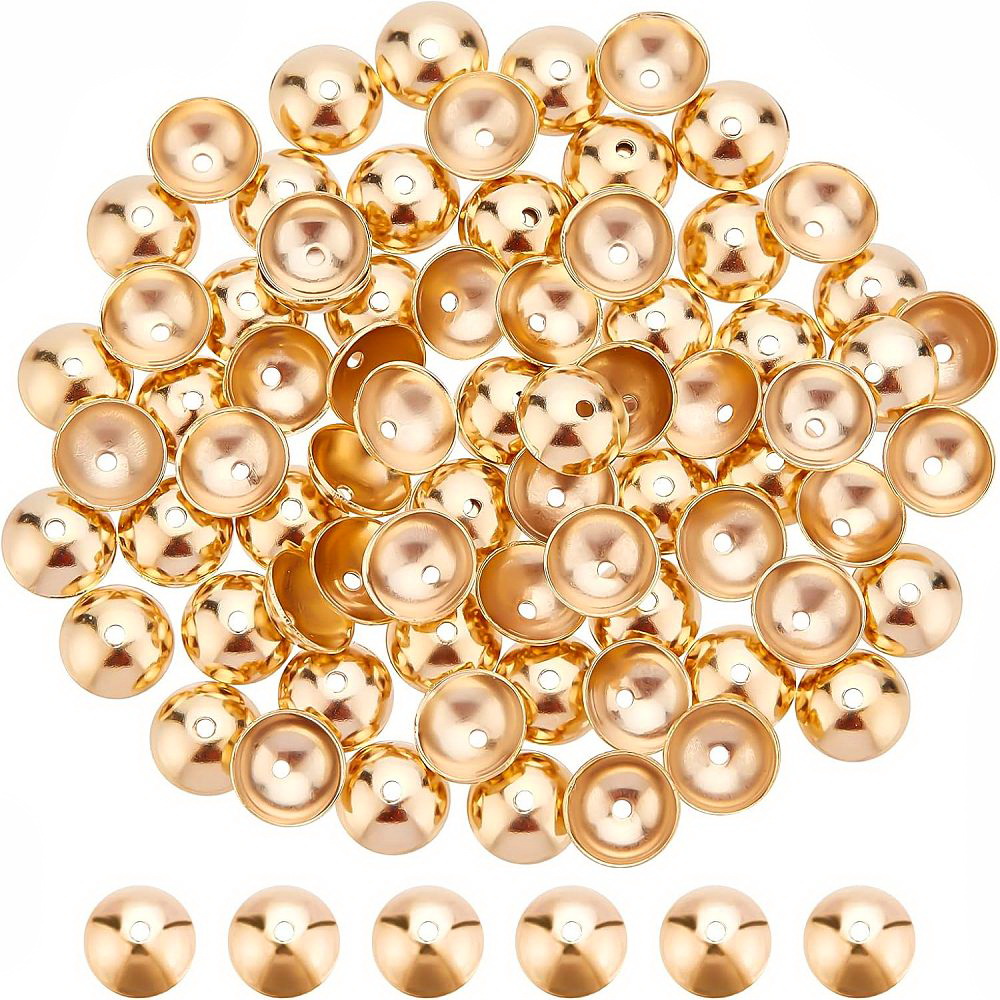 Capacele otel inoxidabil 304, aurii, 6x2mm  45-50 buc