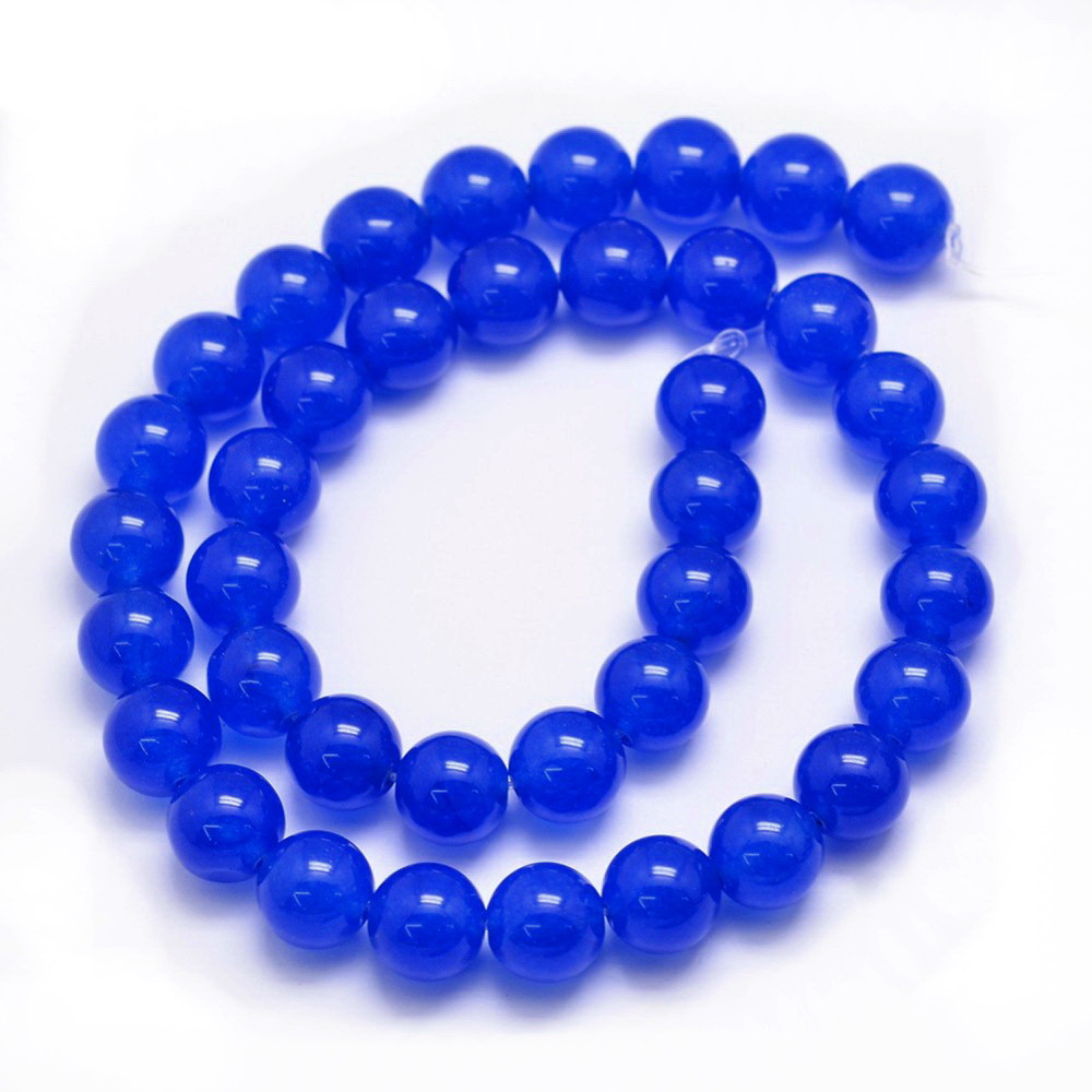 Jad translucid, albastru, 10mm-sir 38 buc 1 buc