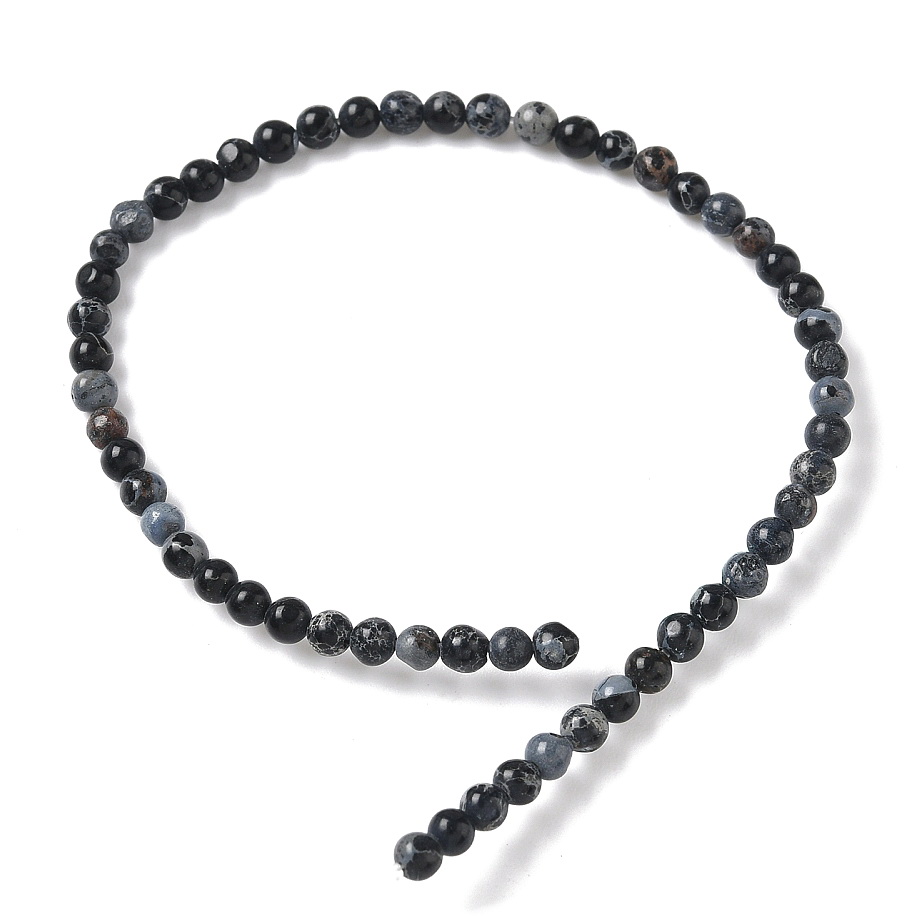 Regalit/jasp imperial negru, 3mm-sir 58 buc 1 buc