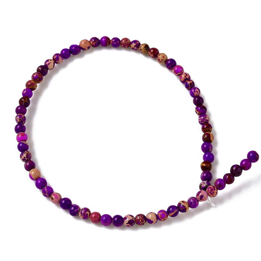 Regalit/jasp imperial violet, 3mm-sir 58 buc 1 buc