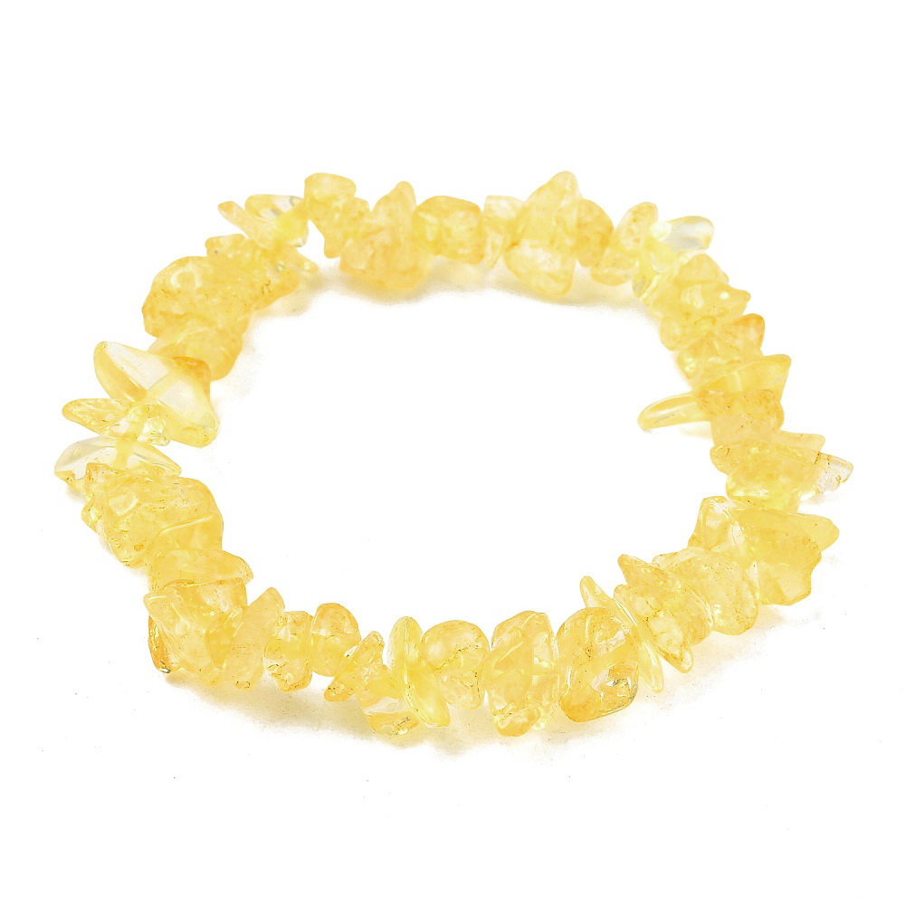 Bratara chips citrin pe elastic, interior 5cm 1 buc