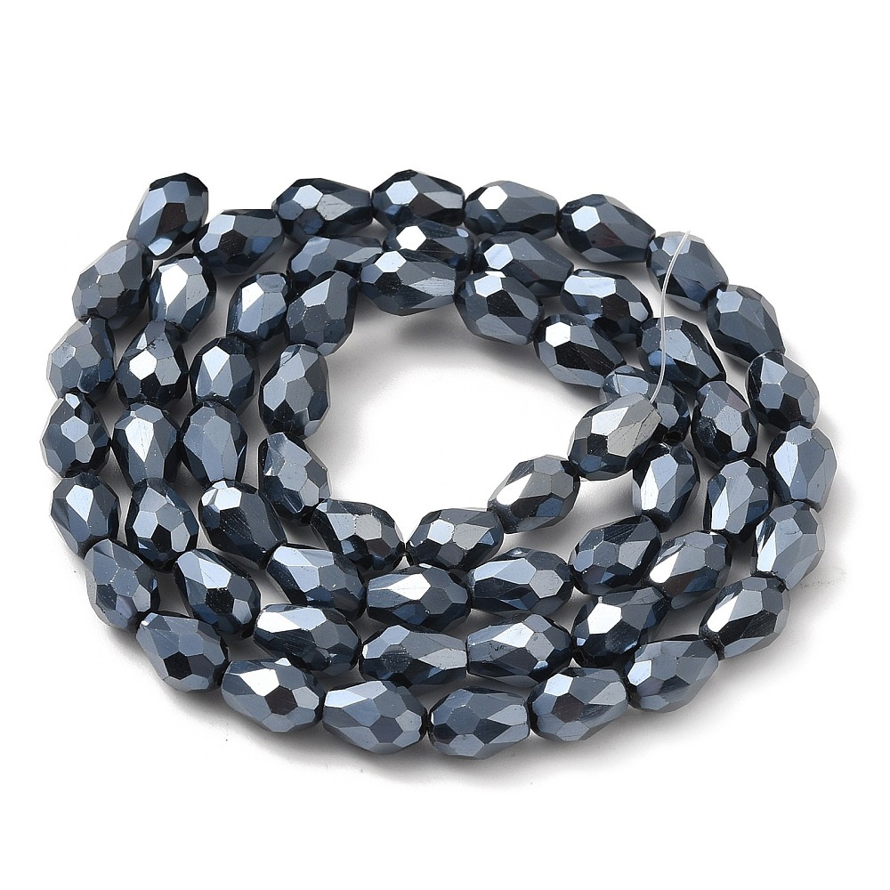 Cristale lacrima negre-hematit, 7x5 mm-sir 71 buc 1 buc