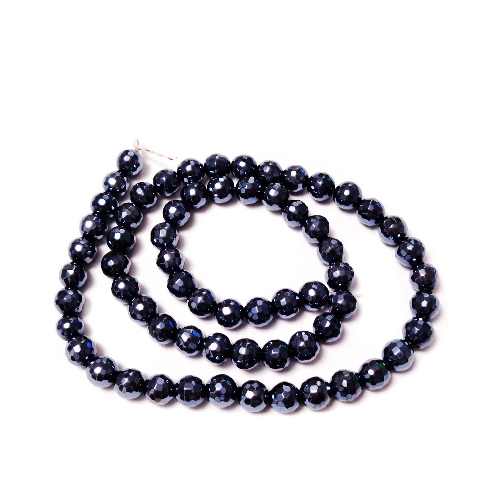 Agat rodiat, fatetat, 6mm-sir 65 buc 1 buc