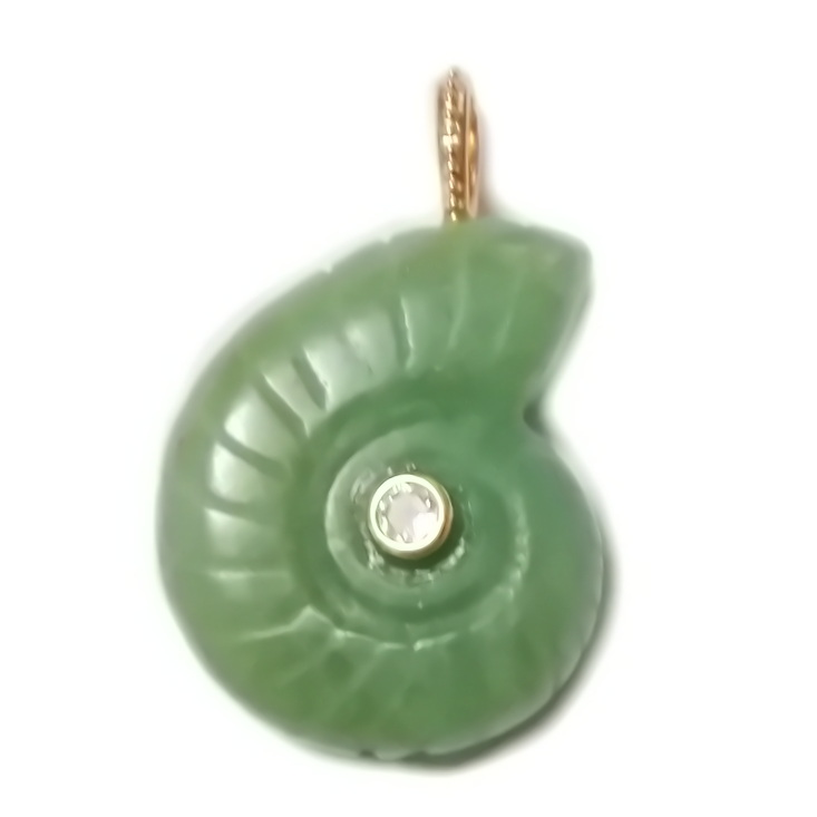Pandanriv aventurin, scoica 34x22x7mm 1 buc