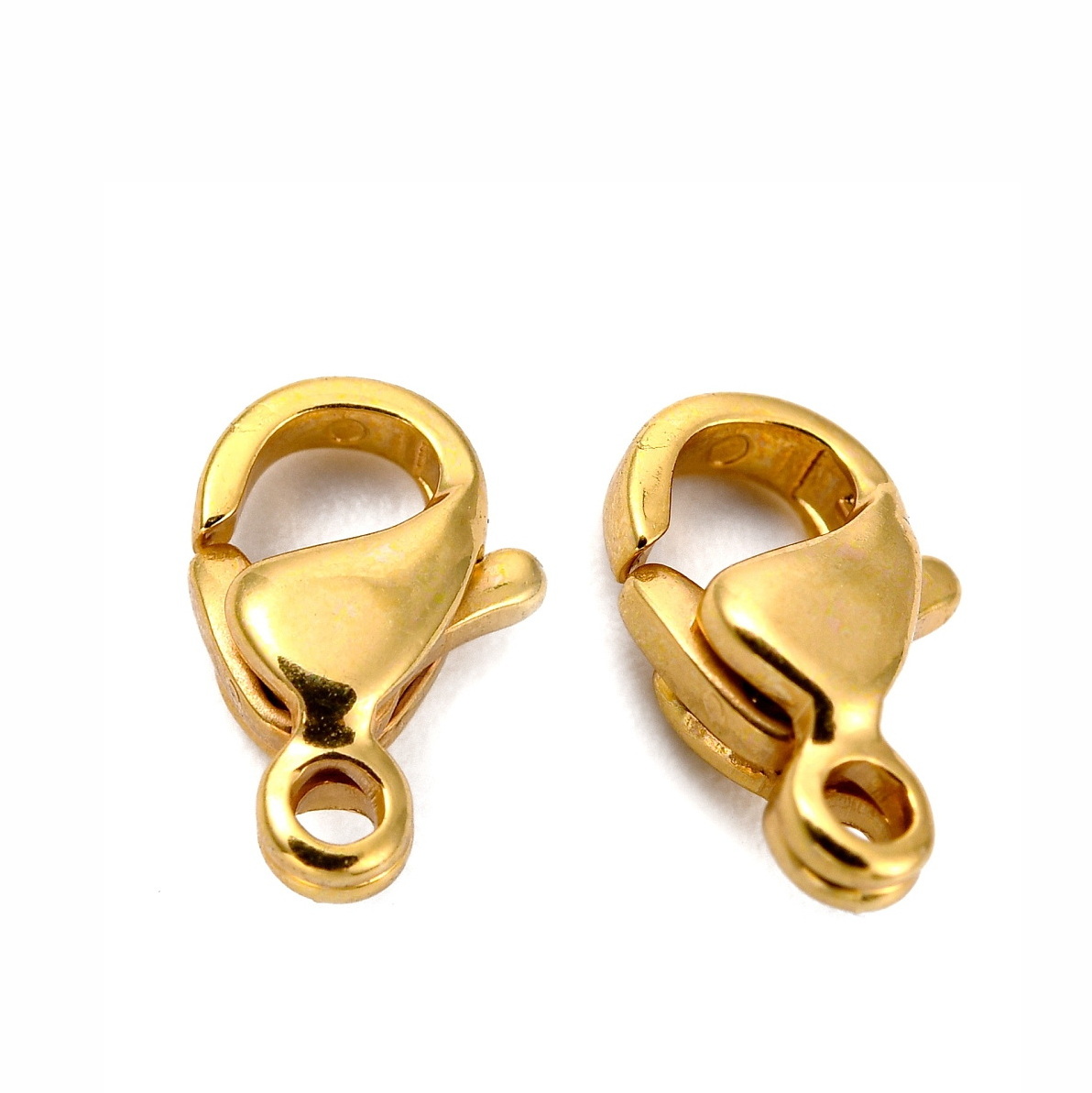 Inchizatoare otel inoxidabil 316, otel inoxidabil placat cu aur 24K, 12x7x3.5mm 1 buc