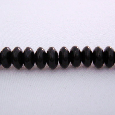 Margele sticla rondel negre 8x6mm