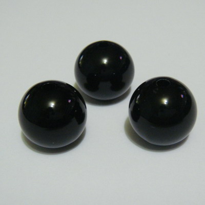 Margele plastic negre 16mm