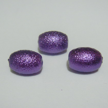 Perle sticla, stardust, ovale violet 12x10mm