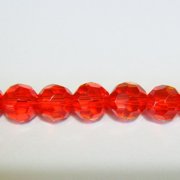 Cristal fatelat rosu 6 mm