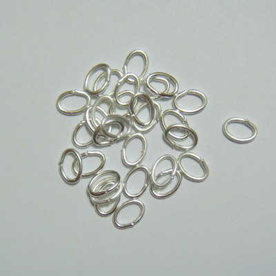 Zale ovale argintii 7x4, grosime 1mm