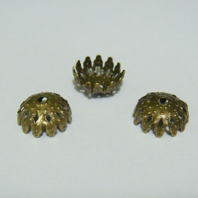 Capace filigran, bronz, 8x4mm