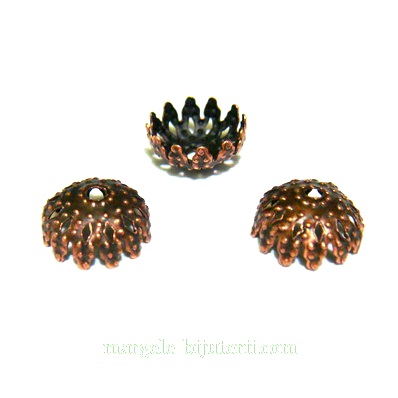 Capace filigran, cupru, 8x4mm